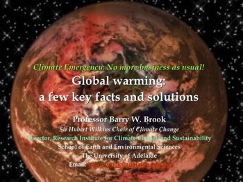 Barry Brook Climate Emergency Powerpoint Presentation
